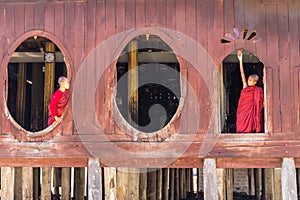 Little Novice , Shwe Yan Pyay Monastery , Nyaung Shwe in Myanm