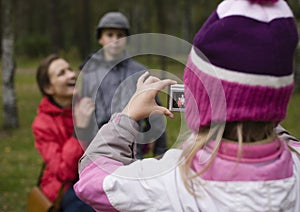 Little offspring shooting his family in park