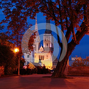 Autumn Evening on Gornji Grad in Zagreb