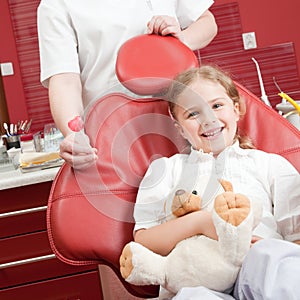 Little patient at the dental clinic