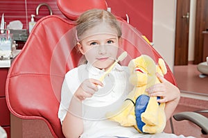 Little patient at the dentist