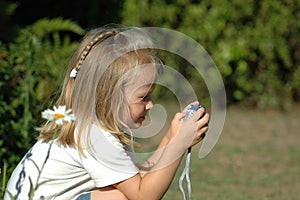 Little photographer girl