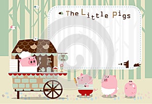 Little pigs of the food court frame