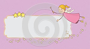 pink fairy card banner photo