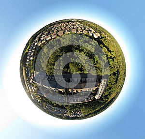 Little Planet effect of Atlanta Suburbs