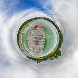 Little Planet. Spherical 360 degrees seamless panorama view in S