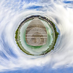 Little Planet. Spherical 360 degrees seamless panorama view in S