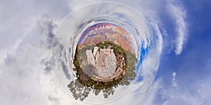 Little planet view on Grand Canyon USA