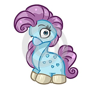 Little Pony blue cartoon illustration