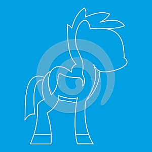 Little pony icon, outline style