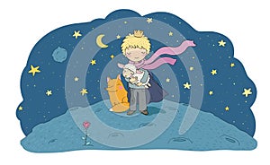 The Little Prince.A fairy tale about a boy, a rose, a planet and a fox. photo