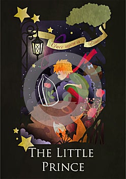 The Little Prince, the Rose under the Glass Globe and the Fox