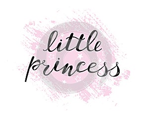 Little princess baby lettering quote, kids design