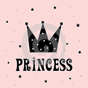 Little Princess with Crown Slogan photo