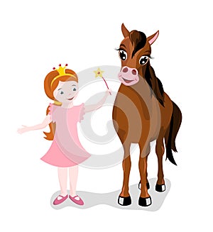 Little princess with her horse