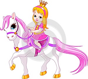 Little princess on horse