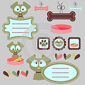 Little puppy scrapbook elements