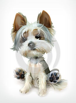 Little Puppy, vector icon photo