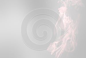 Little purple clouds of smoke on gradient pink. Abstract romantic background for party posters and flyers