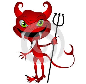 Little Red Cartoon Devil