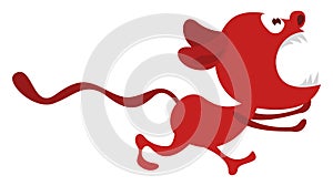 Little red devil , illustration, vector
