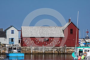 The little red fishing shack in Rockport, Massachusetts is the most painted and photographed item in the town.