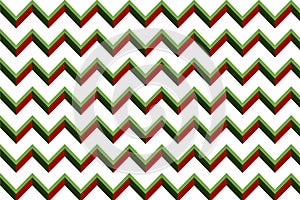 Little red green design zigzag seamless geometric pattern white background