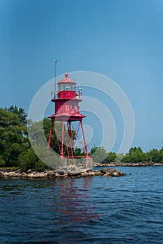 Little Red light in Alpena Michigan helping ships to navigate waterway