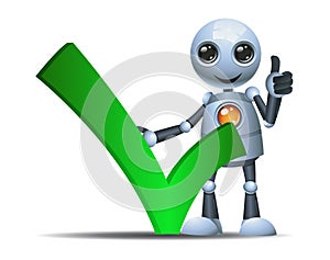 Little robot hold check symbol