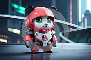 Little robot mecha panda