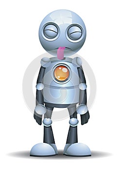 little robot sticking it tounge out