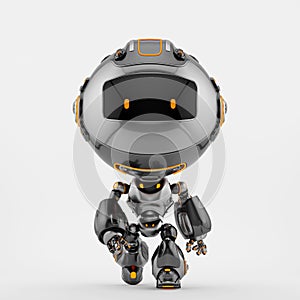 Little robot toy walking, 3d rendering