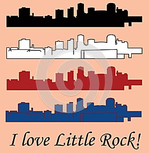 Little Rock, Arkansas, city silhouette