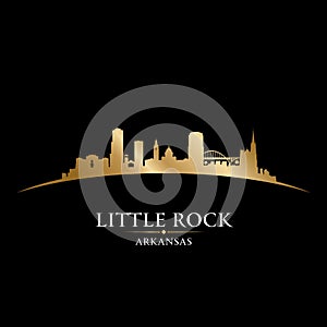 Little Rock Arkansas city silhouette black background