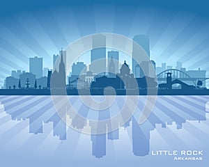 Little Rock Arkansas city skyline vector silhouette