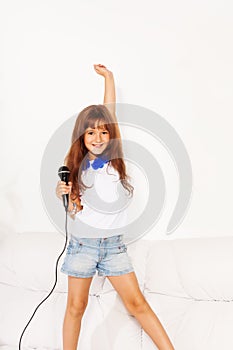Little rock star singing photo