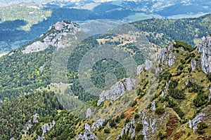 Little Rozsutec from Big Rozsutec peak, Little Fatra, Slovakia