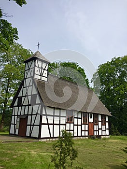 Little rural church in Garbno Poland