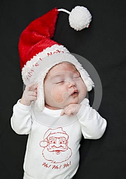 Little Santa Claus sleeping