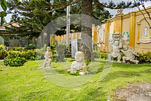 Little Shaolin Monk Statue in a Chinese Garden