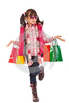 Little shopping girl