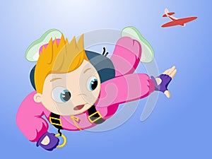 Little skydiver