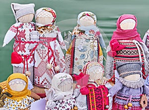 Little slavic folk rag dolls - mascots associated with heathen traditions. Handmade gifts on fair.