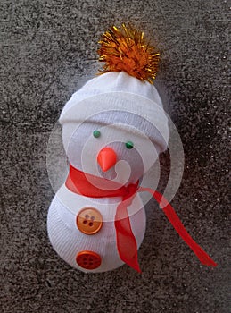 Little Snowman made of plastic waste - recycling