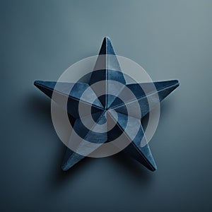 Little Star: A Dark Indigo Suede Star On A Clean Background photo