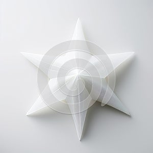 Little Star: A Festive White Nylon Star With Tactile Texture