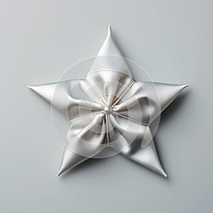 Little Star: Luxurious Silk Origami Star On Grey Background