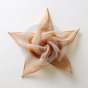 Little Star: A Stunning Starshaped Handkerchief In Soft Pink And Bronze