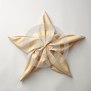 Little Star: A Viscose Folded Star On A Clean Background