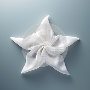 Little Star: White Silk Paper Flower In Flowing Fabrics Style photo
